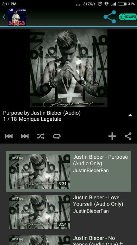 Justin Bieber Video Songs Download